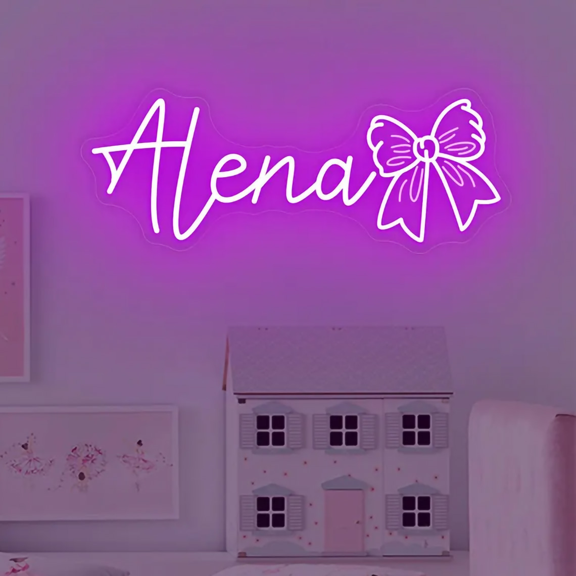 Insegna al neon con nome fiocc - Home Improvement Kids recensione e prezzo