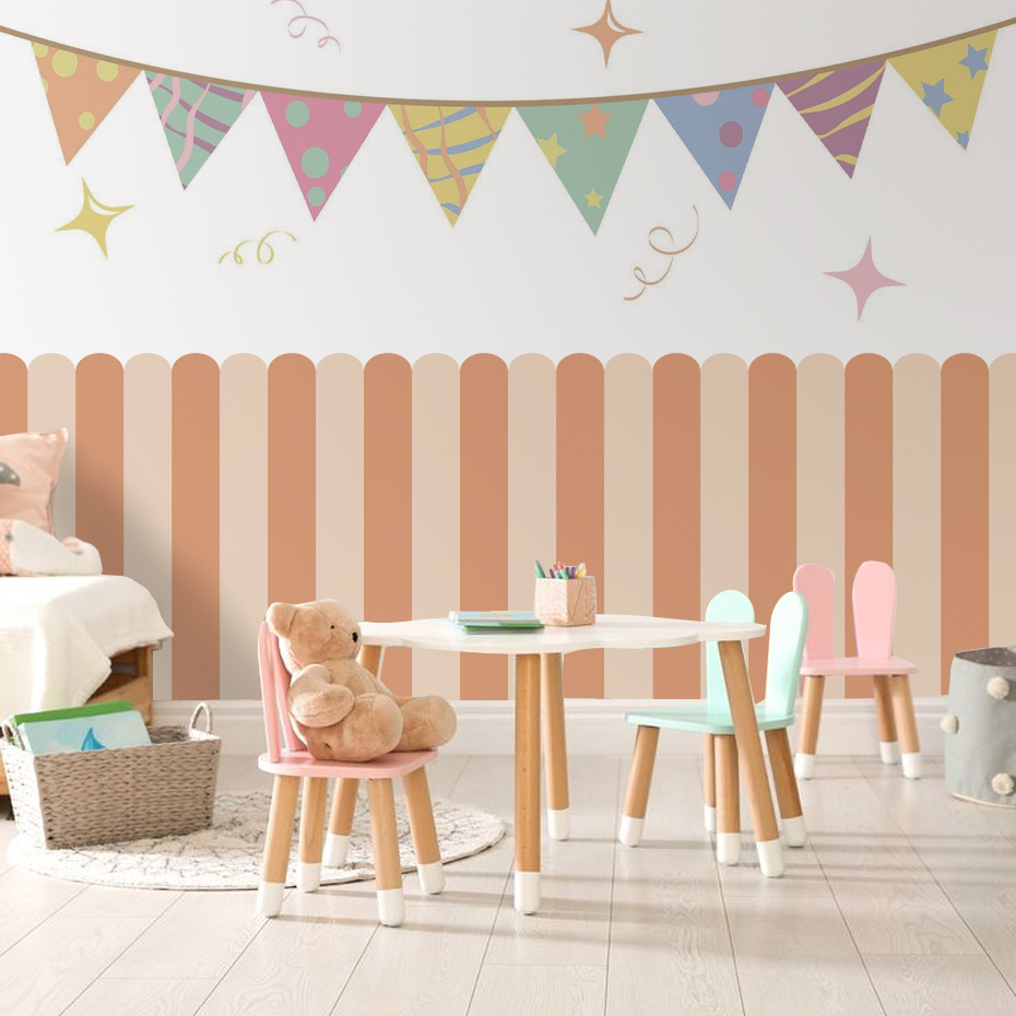 Carta da parati ad arco a stri - Home Improvement Kids recensione e prezzo